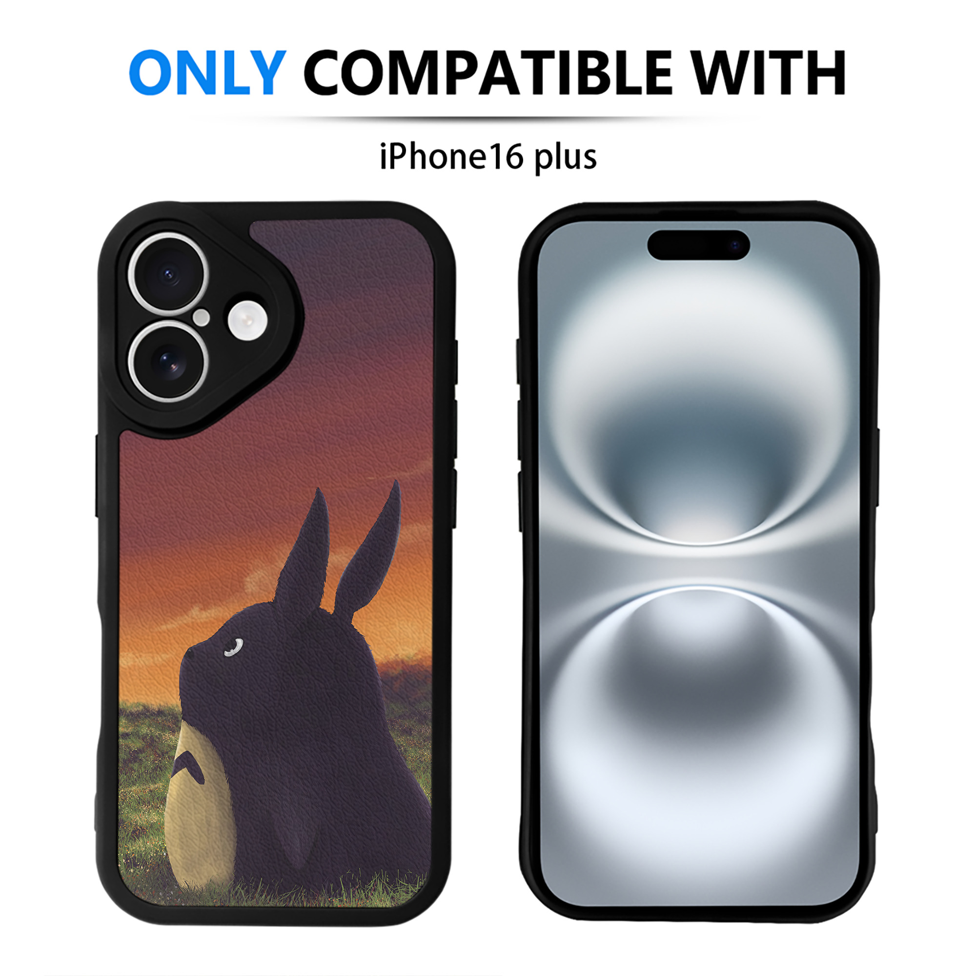 （画像用） となりのトトロ 草壁メイ 草壁サツキ My Neighbor Totoro Satsuki Kusakabe Mei Kusakabe 【iPhone 16シリーズ対応】シリコンスマホケース（レザー調） 材質：シリコン
